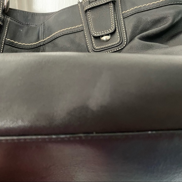 Authentic Coach Soho pleated leather shoulder tote bag xl in black - Picture 11 of 14